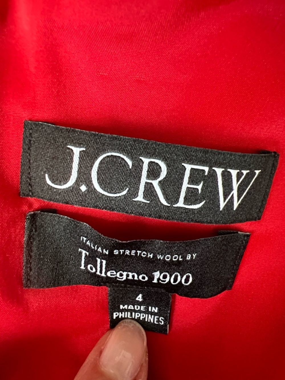 J. Crew Red Sleeveless Midi Dress - side slits - Picture 4 of 6